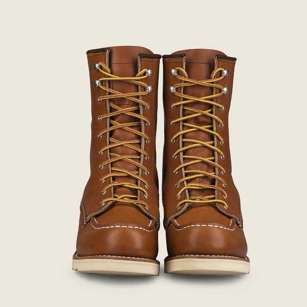 Red Wing Heritage Boots Brown - Womens 8-inch Moc - Tall Legacy Athletics - 3516-BFPQS